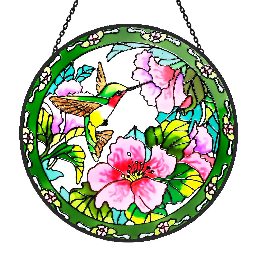 Colibri Attrape-Soleil Décoratif en Vitrail à Suspendre - Image 3