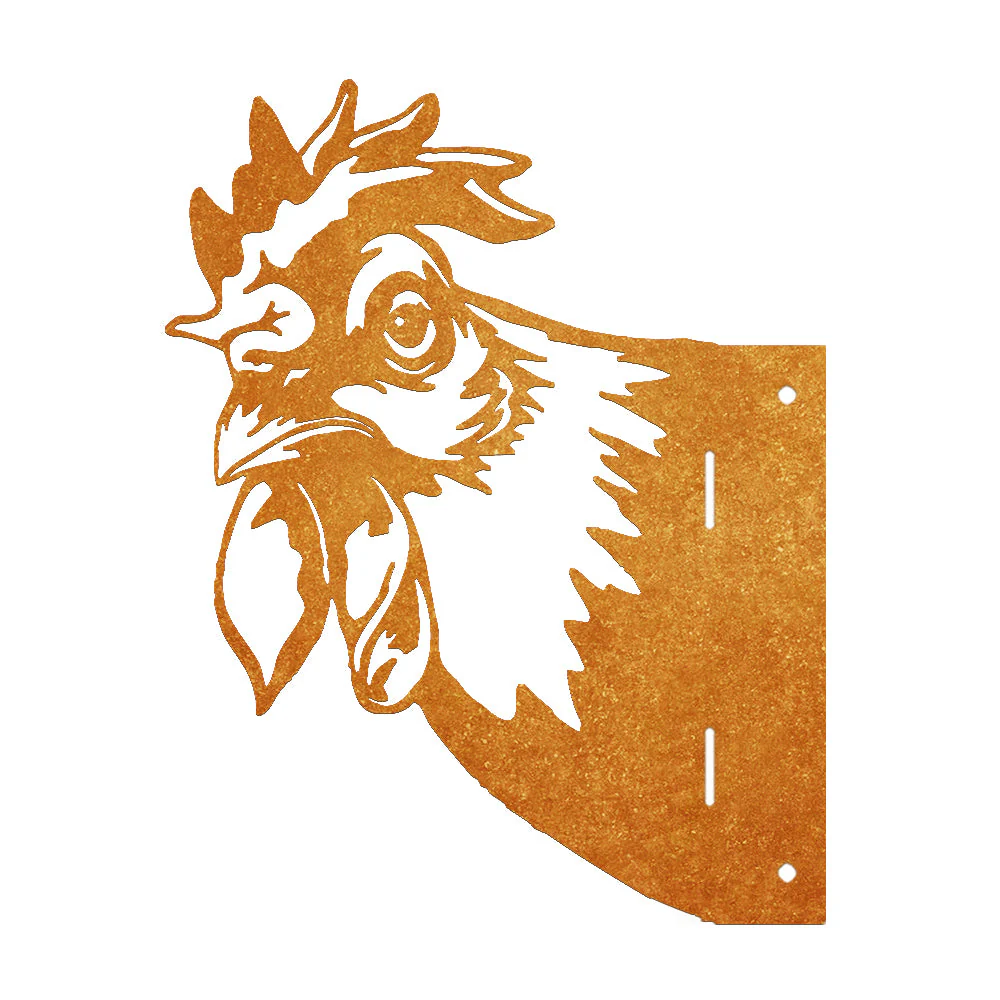 Coq Curieux Plaque Métallique – Décoration de Jardin Extérieur Animale - Image 4