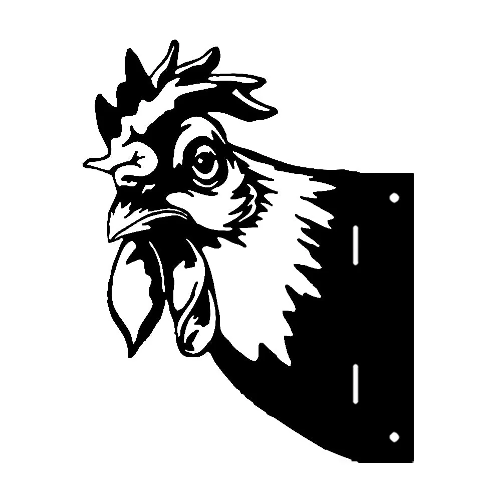Coq Curieux Plaque Métallique – Décoration de Jardin Extérieur Animale - Image 5