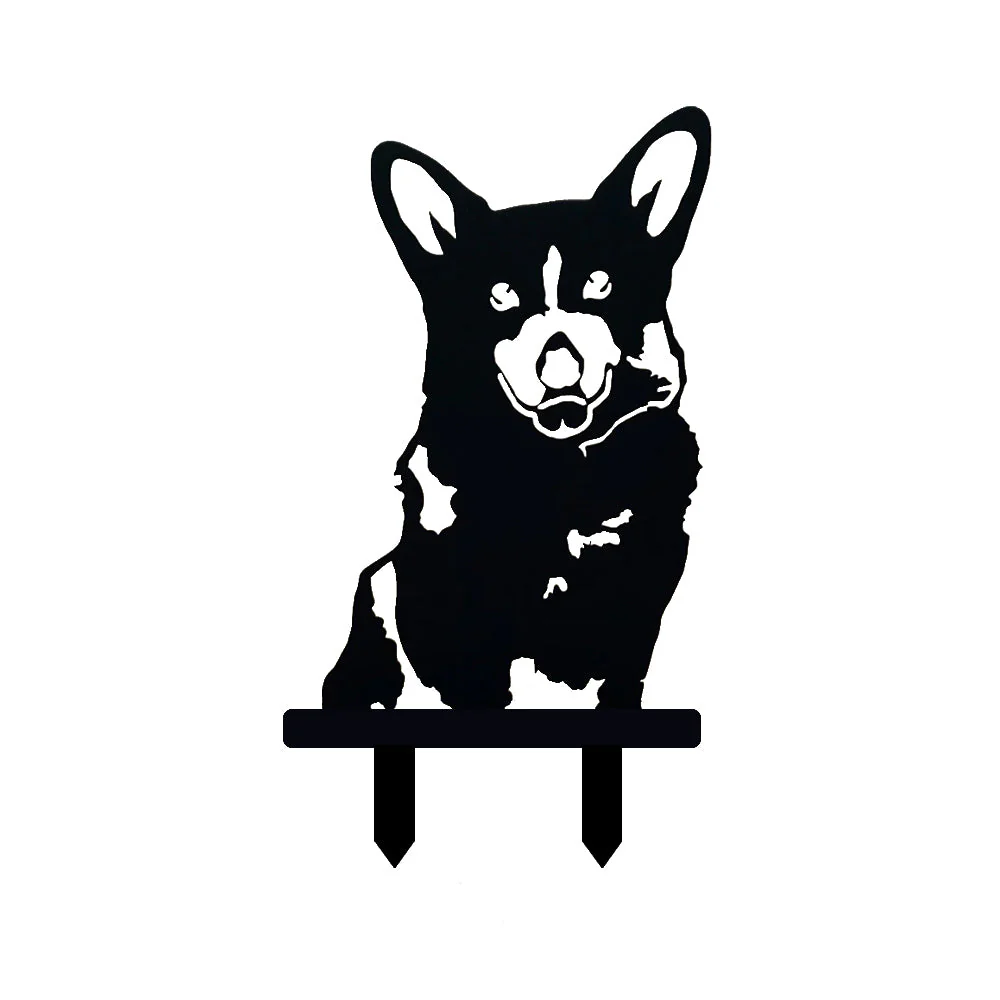 Corgi Silhouette de Chien en Métal Noir - Image 9
