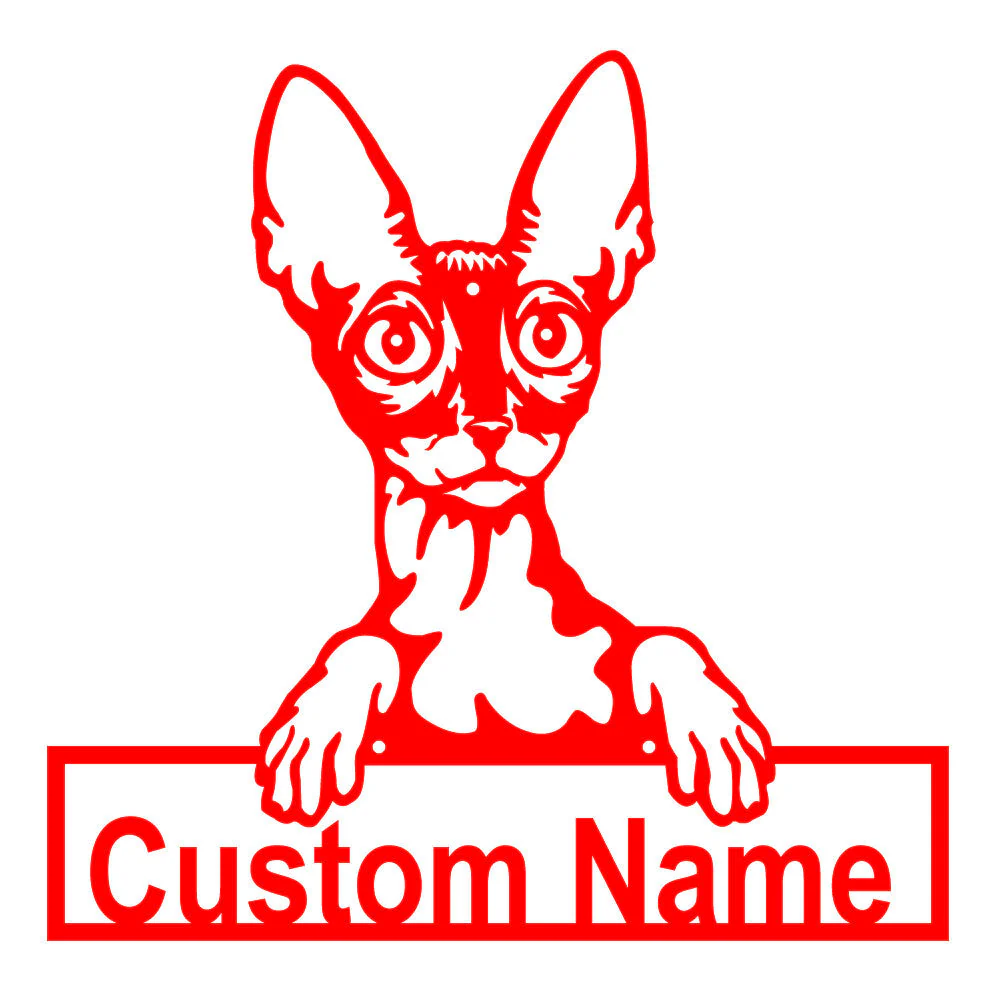 Cornish Rex Art en Métal Plaque de Nom en Métal Personnalisée - Image 6