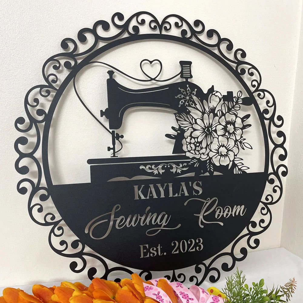 Couture Plaque Personnalisée en Métal Décoratif Mural