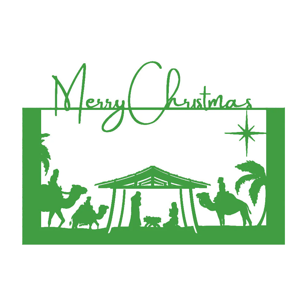 Crèche de Noël Plaque en Métal - Image 12