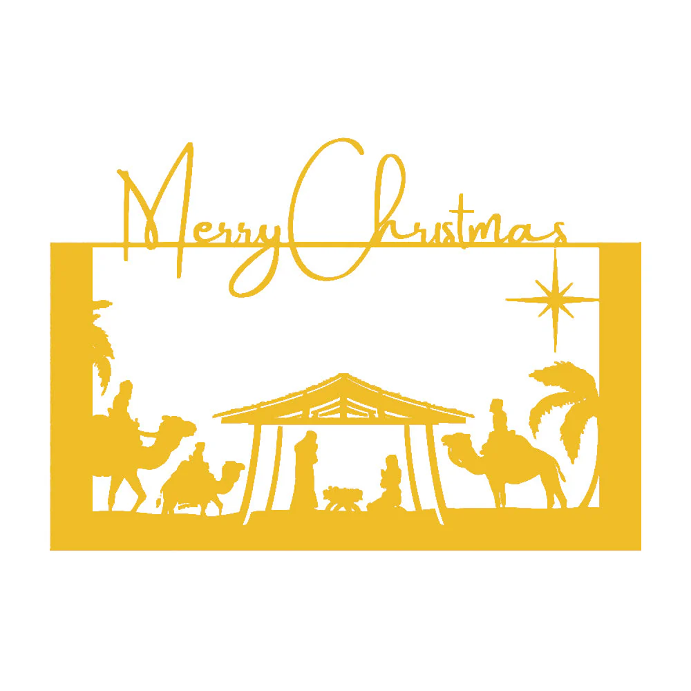 Crèche de Noël Plaque en Métal - Image 14