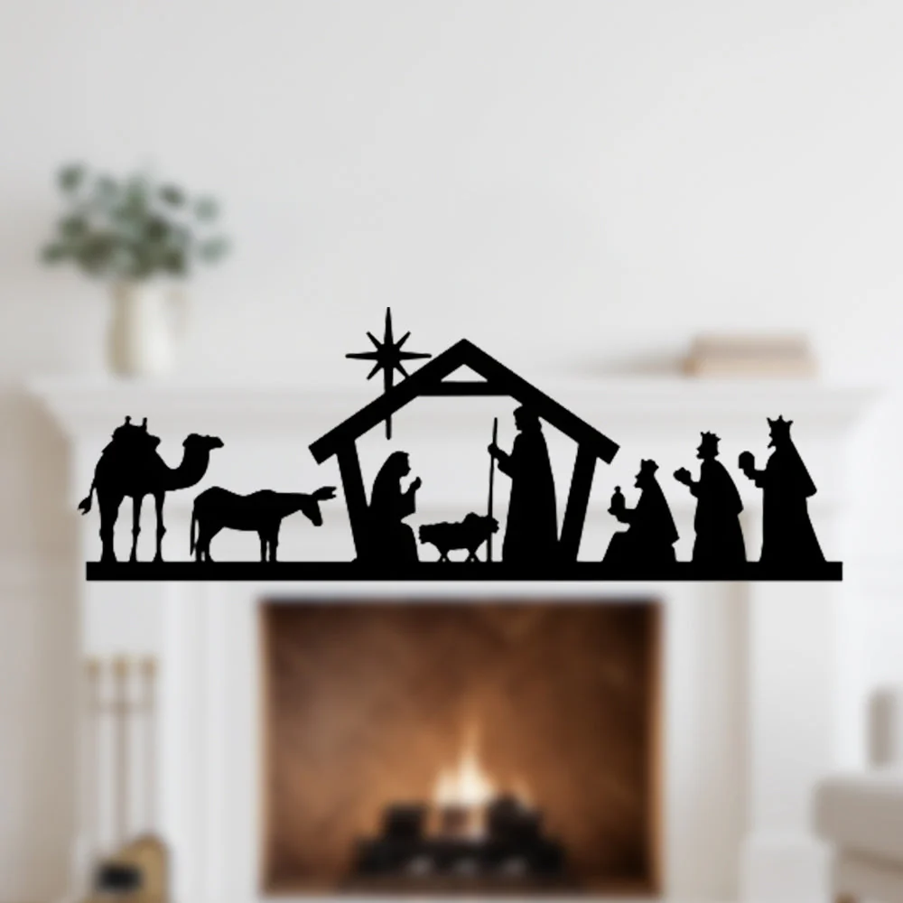 CrÚche de Noël Plaque en Métal Décoratif Mural - Image 2
