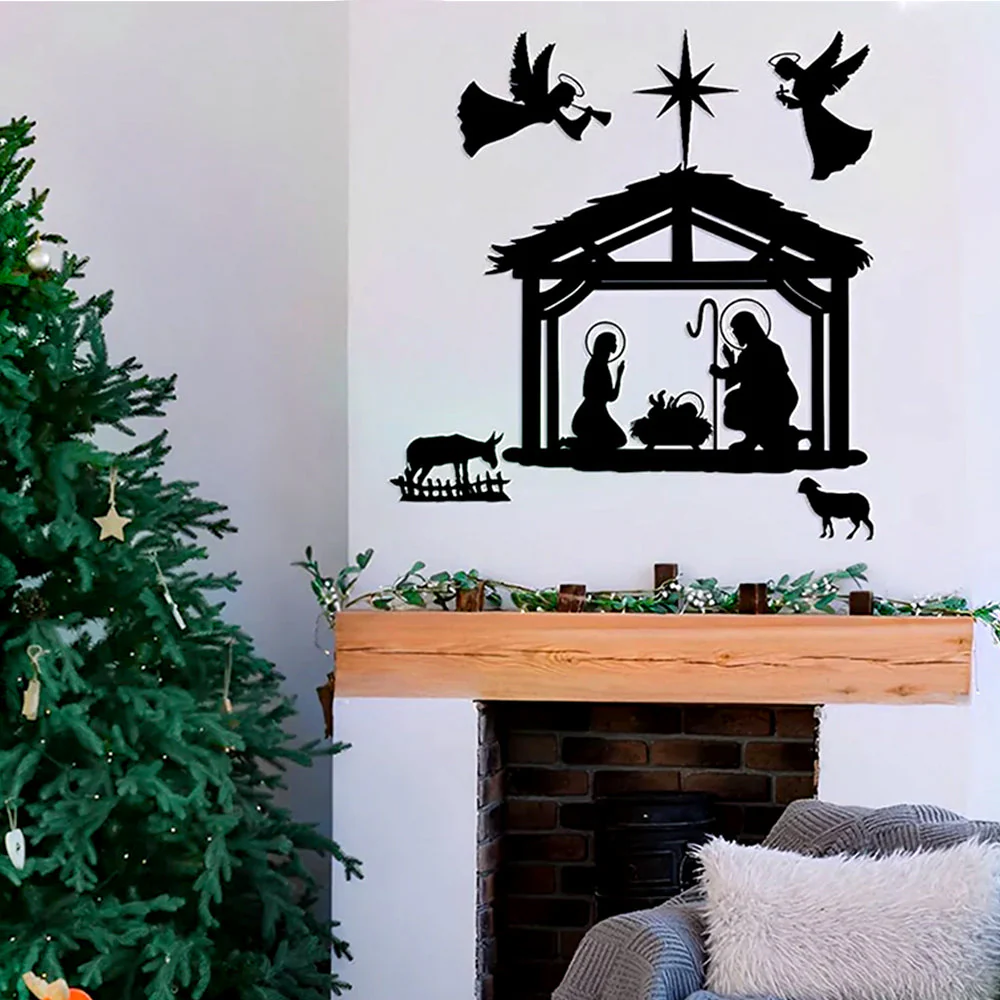 Crèche de Noël Plaque en Métal - Image 2