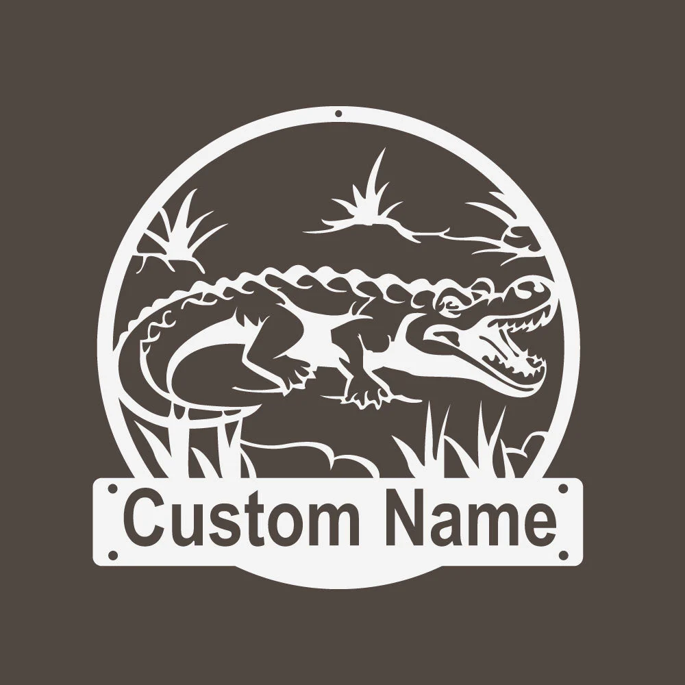 Crocodile Art en Métal Plaque de Nom en Métal Personnalisée - Image 7