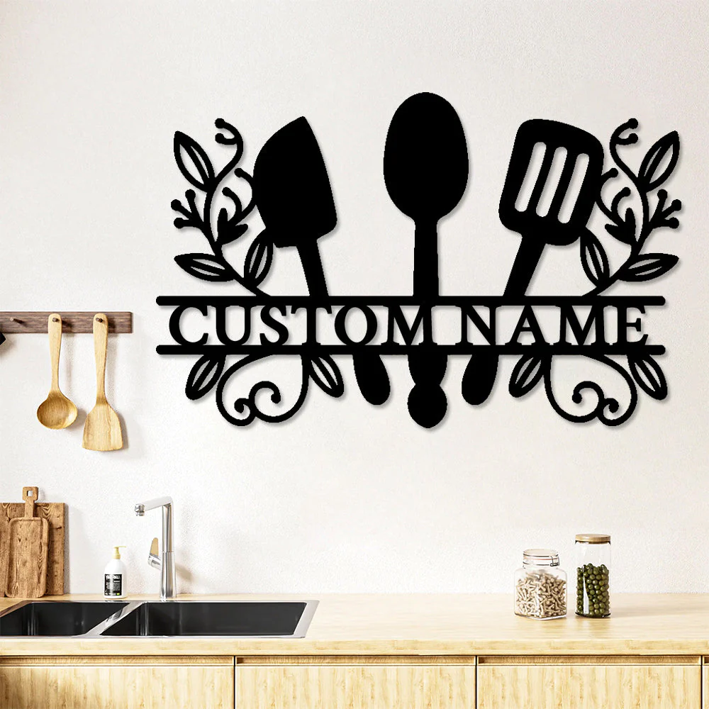 Cuisine Pendaison de CrémaillÚre Plaque Personnalisée en Métal Décoratif Mural