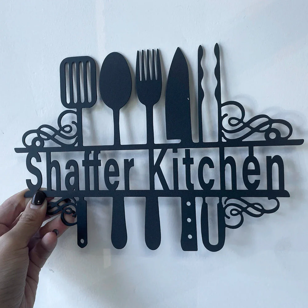 Cuisine Pendaison de CrémaillÚre Plaque Personnalisée en Métal Décoratif Mural