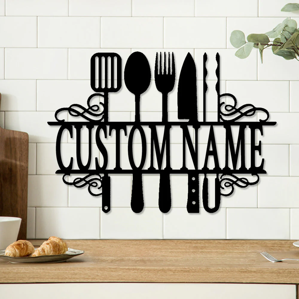 Cuisine Pendaison de CrémaillÚre Plaque Personnalisée en Métal Décoratif Mural - Image 2