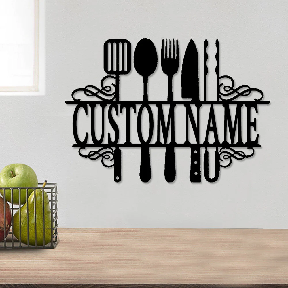 Cuisine Pendaison de CrémaillÚre Plaque Personnalisée en Métal Décoratif Mural - Image 5