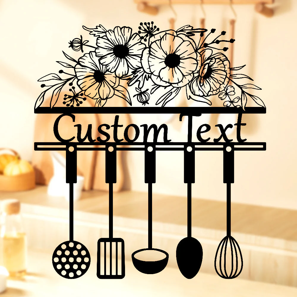 Cuisine Pendaison de CrémaillÚre Plaque Personnalisée en Métal Décoratif Mural