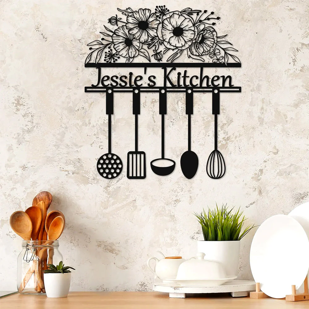 Cuisine Pendaison de CrémaillÚre Plaque Personnalisée en Métal Décoratif Mural - Image 2