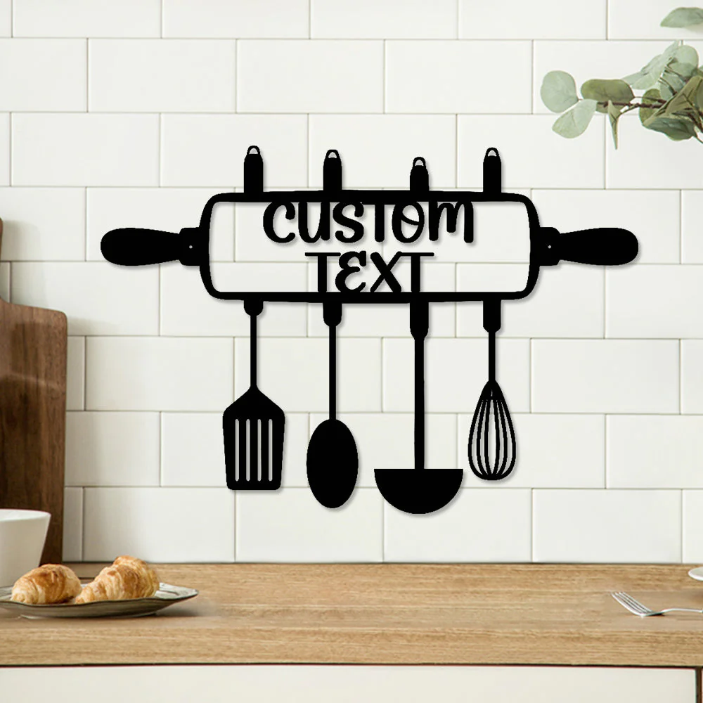 Cuisine Pendaison de CrémaillÚre Plaque Personnalisée en Métal Décoratif Mural