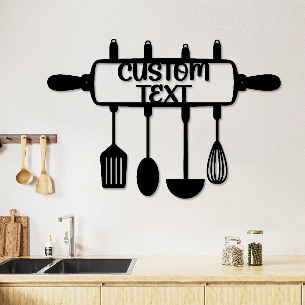 Cuisine Pendaison de CrémaillÚre Plaque Personnalisée en Métal Décoratif Mural - Image 2