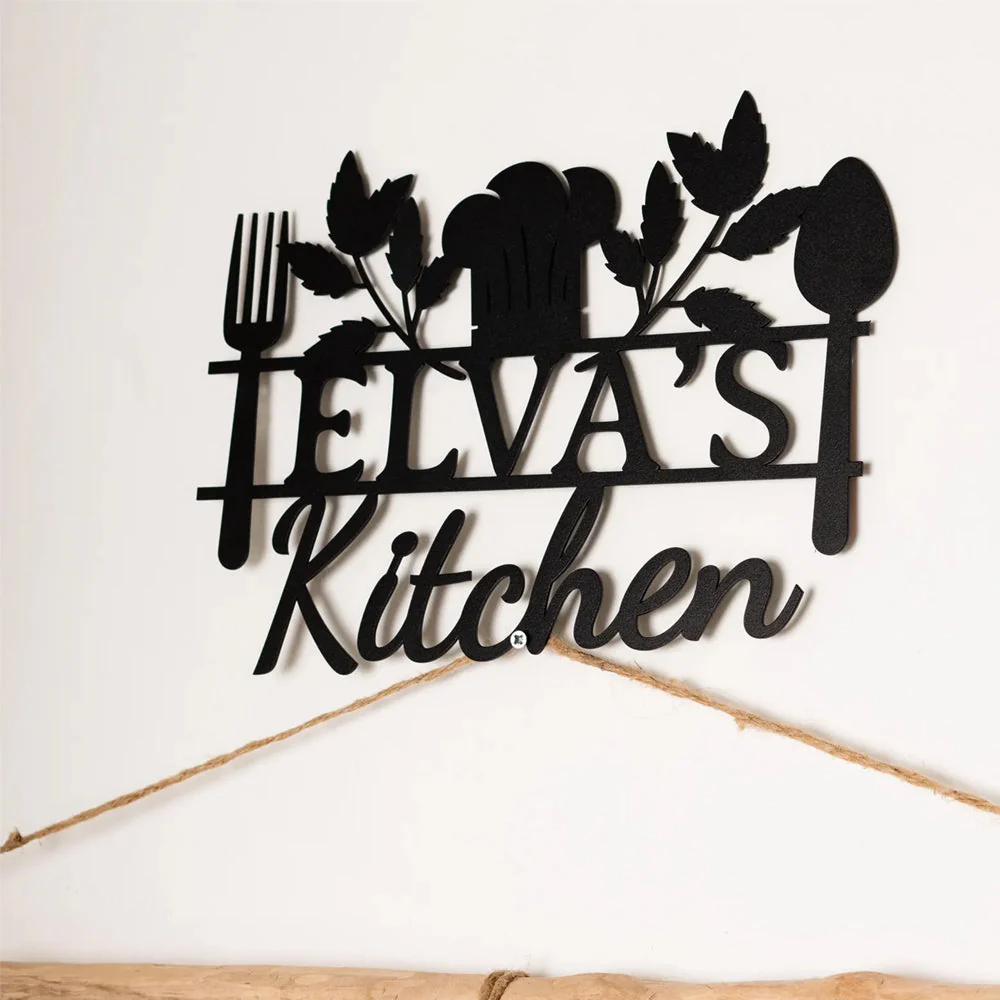 Cuisine Pendaison de Crémaillère Plaque Personnalisée en Métal Décoratif Mural