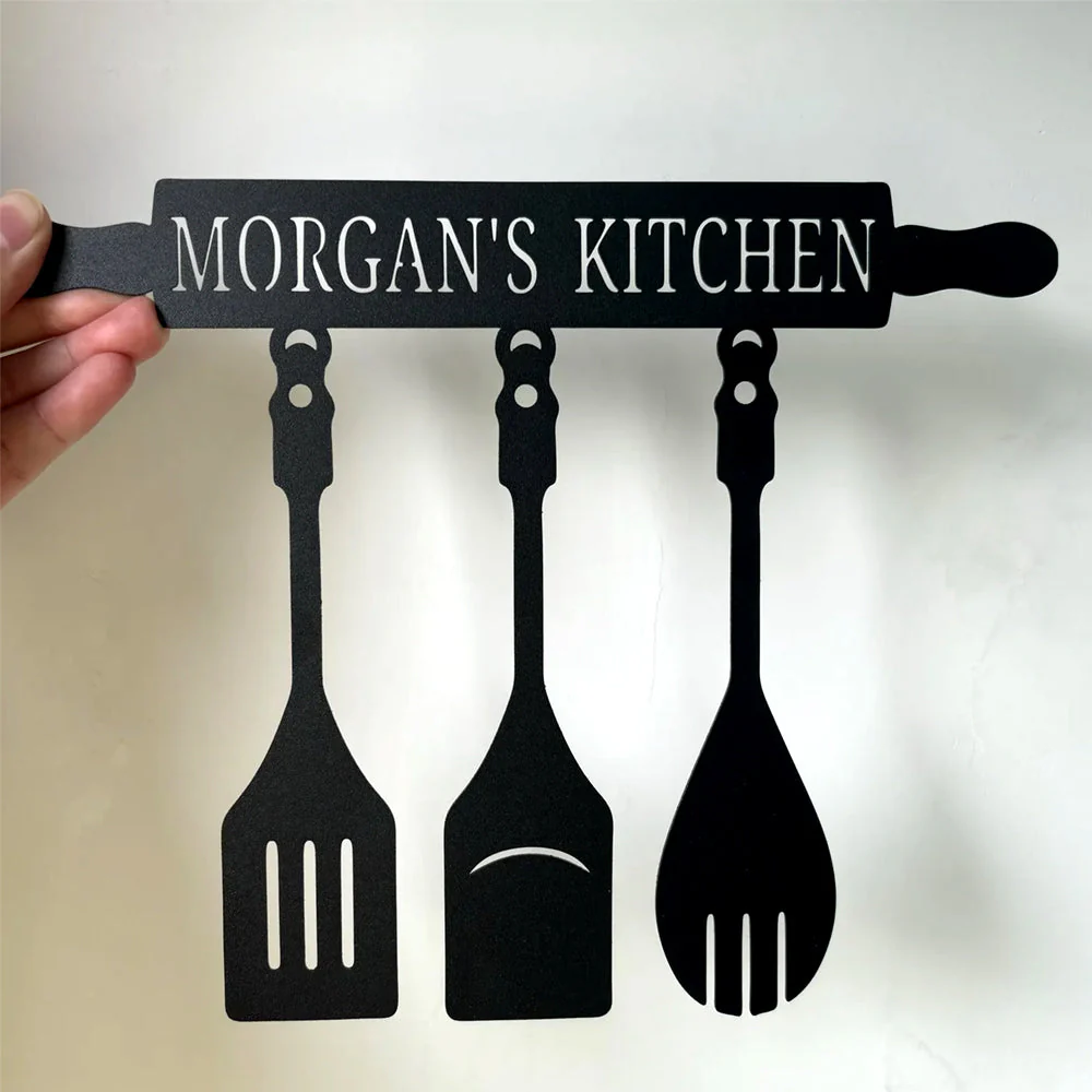 Cuisine Pendaison de Crémaillère Plaque Personnalisée en Métal Décoratif Mural