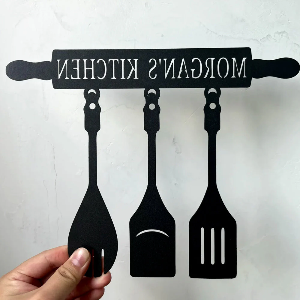 Cuisine Pendaison de Crémaillère Plaque Personnalisée en Métal Décoratif Mural - Image 4