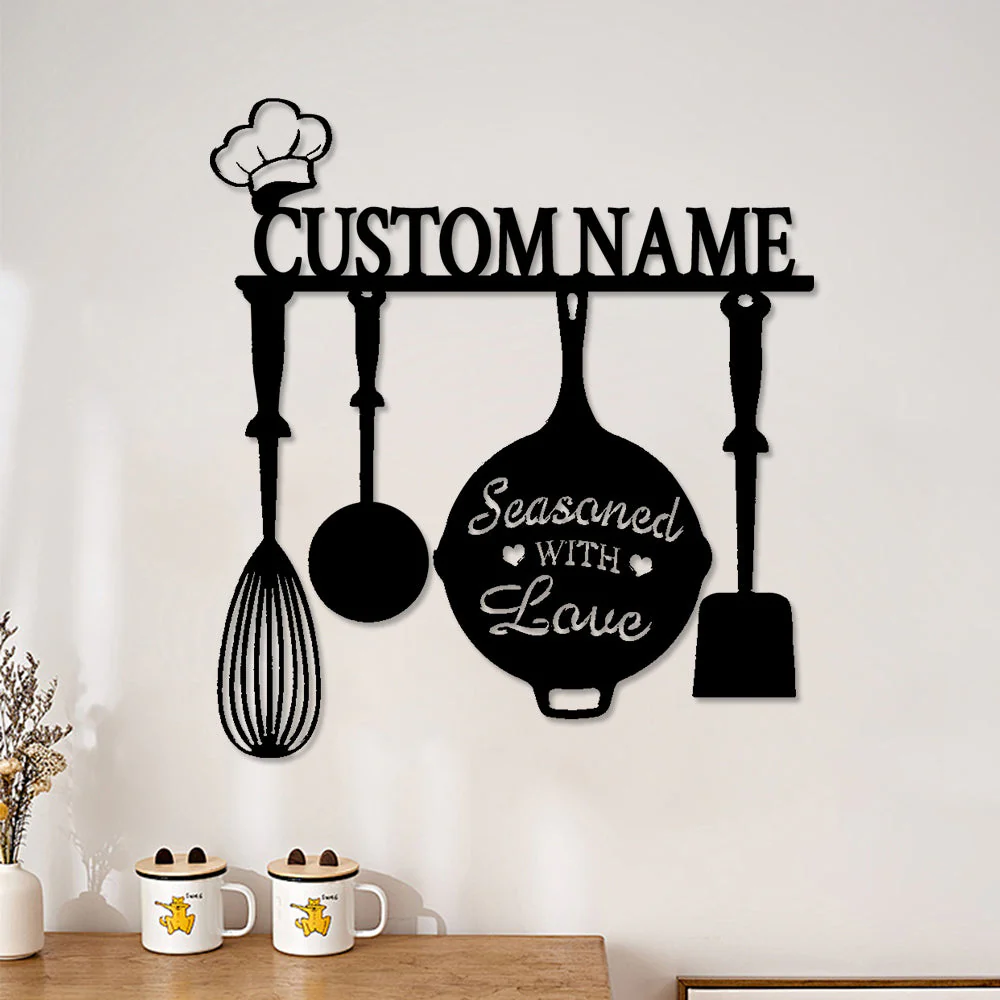 Cuisine Pendaison de CrémaillÚre Plaque Personnalisée en Métal Décoratif Mural