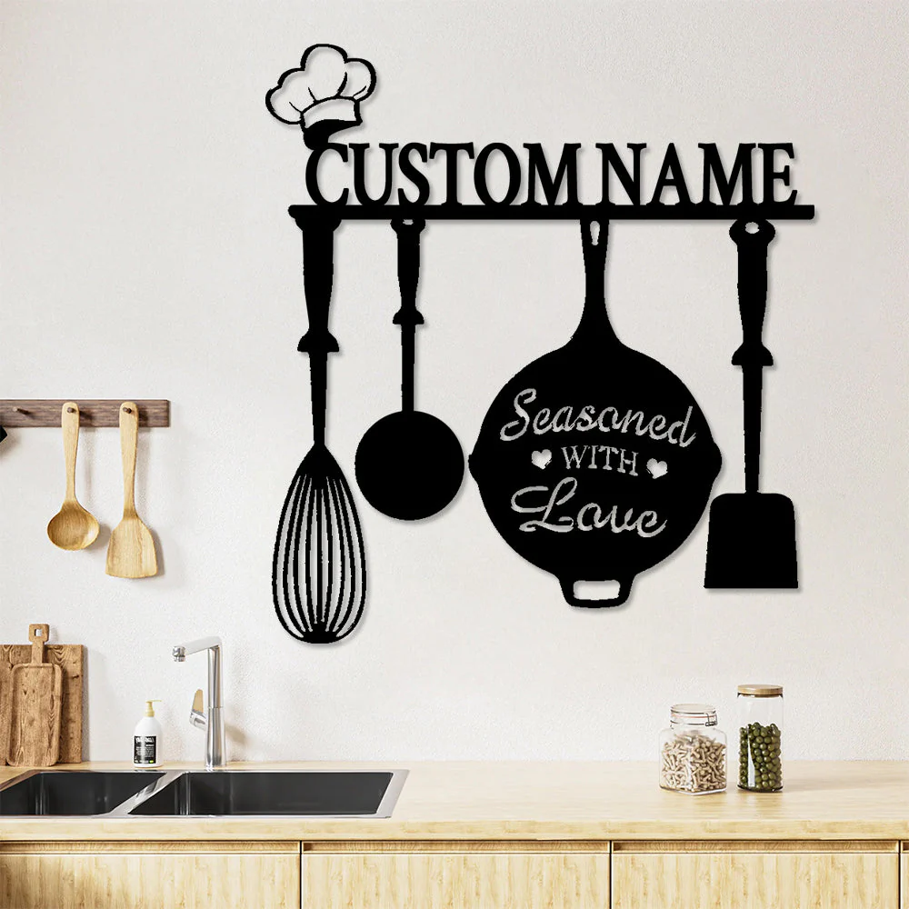 Cuisine Pendaison de CrémaillÚre Plaque Personnalisée en Métal Décoratif Mural - Image 2