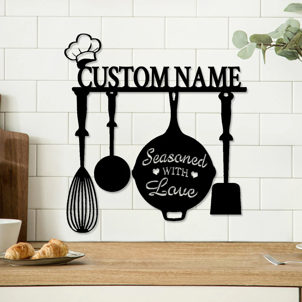 Cuisine Pendaison de CrémaillÚre Plaque Personnalisée en Métal Décoratif Mural - Image 3