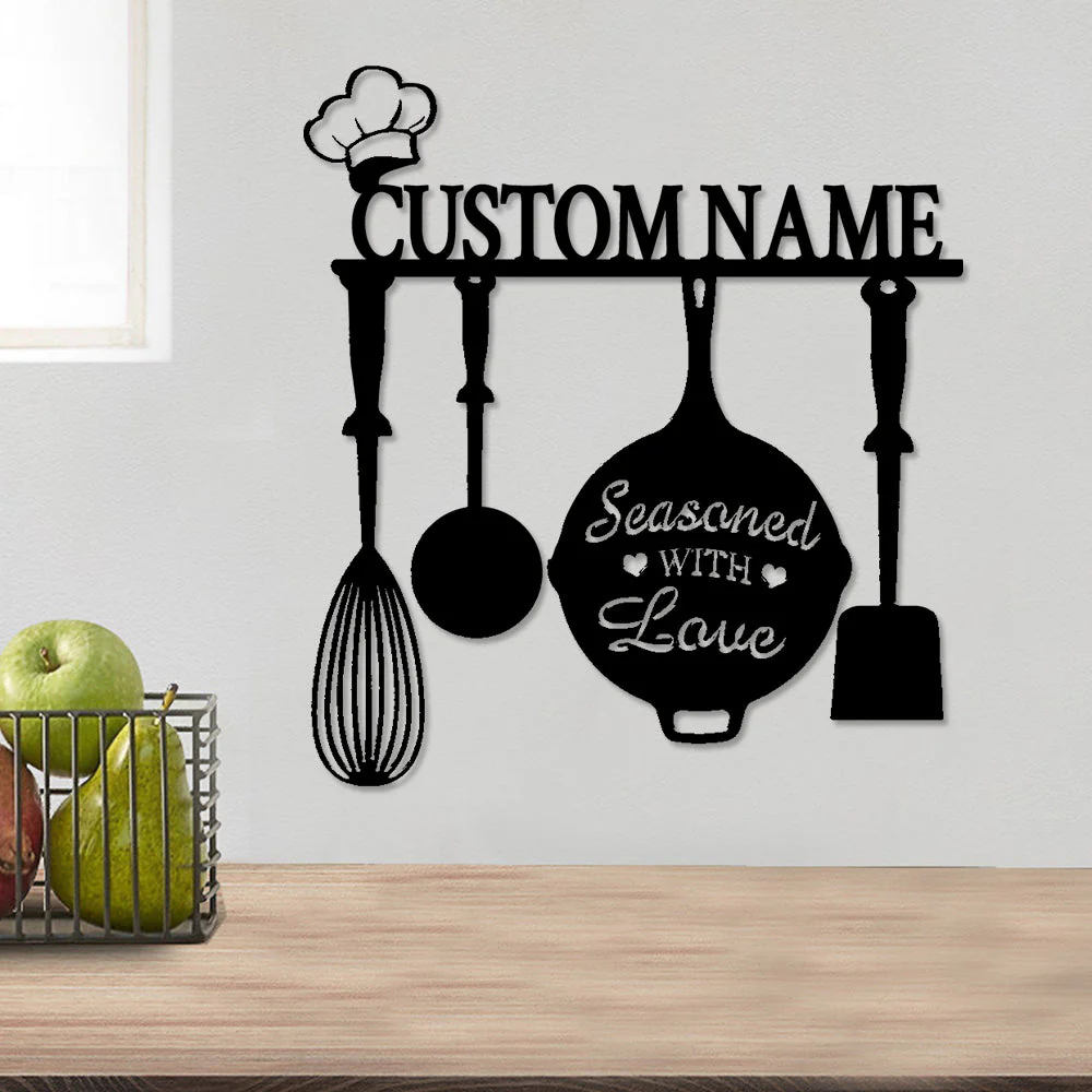 Cuisine Pendaison de CrémaillÚre Plaque Personnalisée en Métal Décoratif Mural - Image 5