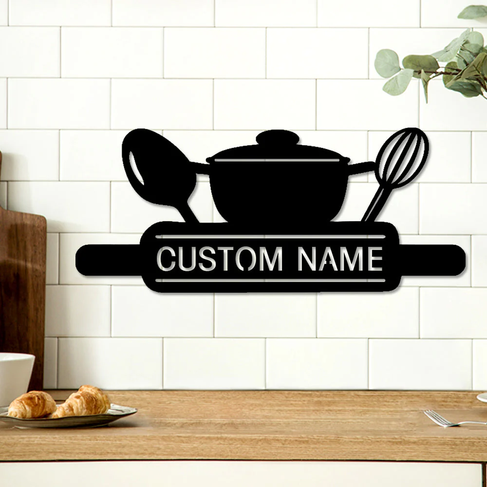 Cuisine Plaque Pendaison de CrémaillÚre Personnalisée en Métal Décoratif Mural