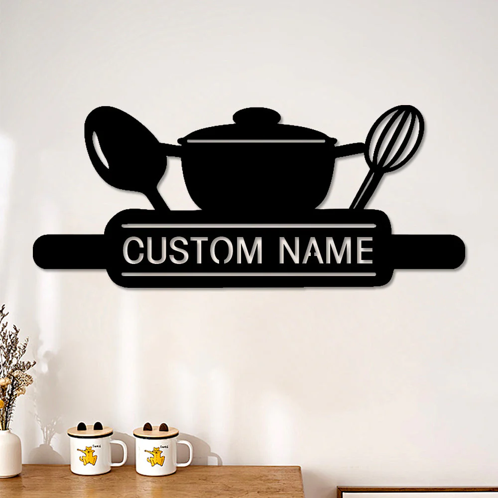 Cuisine Plaque Pendaison de CrémaillÚre Personnalisée en Métal Décoratif Mural - Image 5
