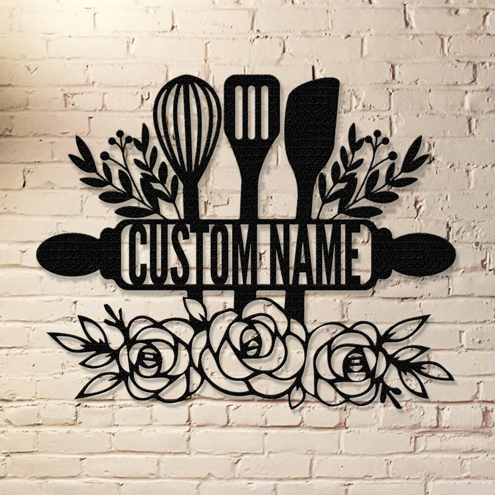 Cuisine Plaque Personnalisée en Métal Décoratif Mural
