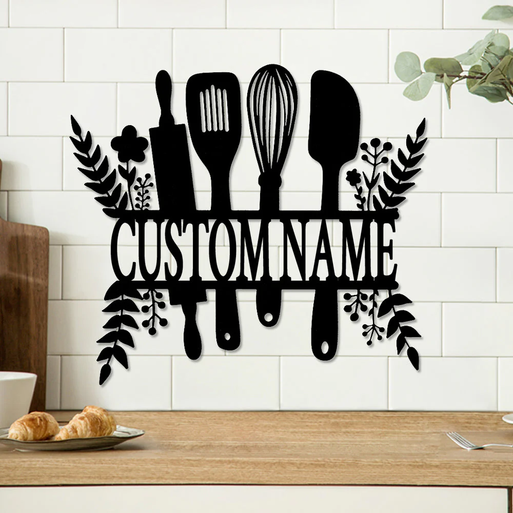Cuisine Plaque Personnalisée en Métal Décoratif Mural
