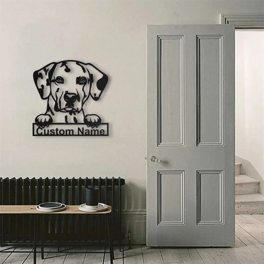 Dalmatien Art en Métal Plaque de Nom en Métal Personnalisée