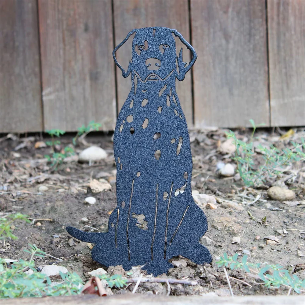 Dalmatien Silhouette de Chien en Métal Noir - Image 3