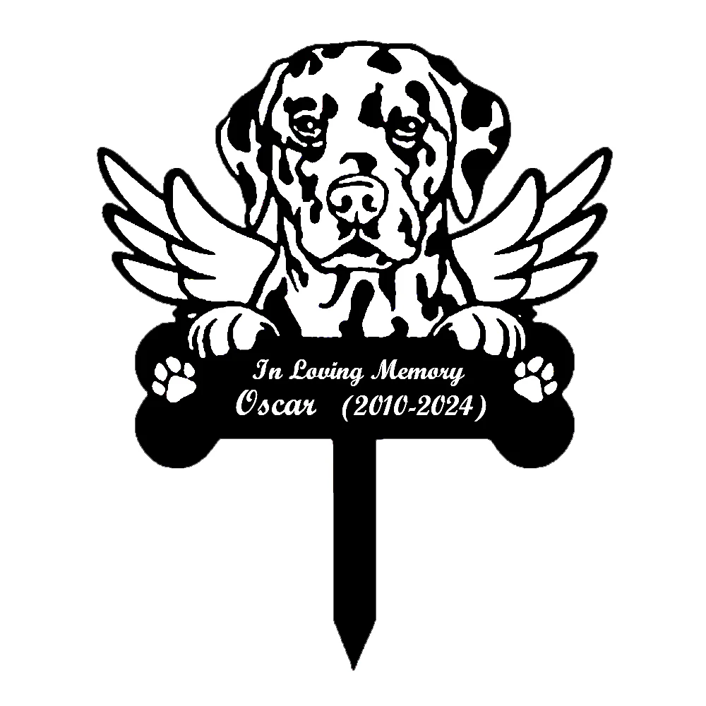 Dalmatien Tuteur Commémoratif Personnalisé avec Ailes - Image 15