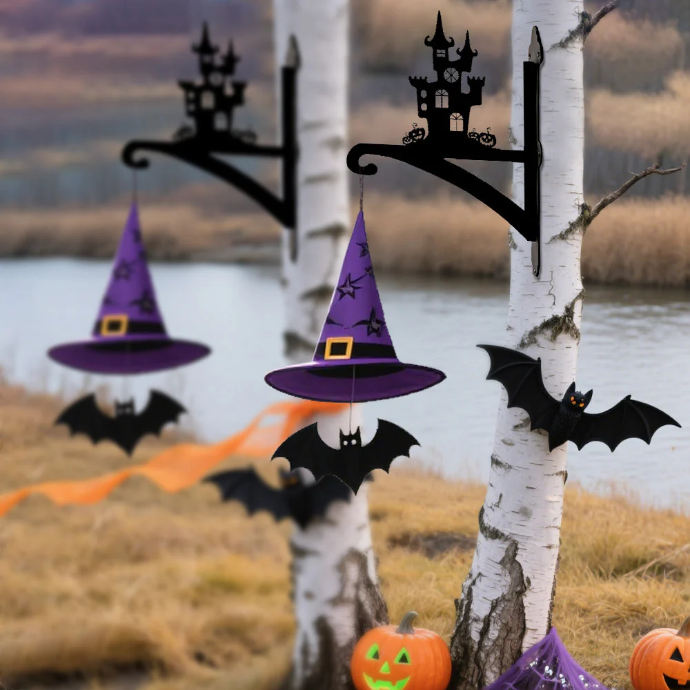 Décor de Maison Hantée d'Halloween Support de Plantes à Suspendre Métallique - Image 5