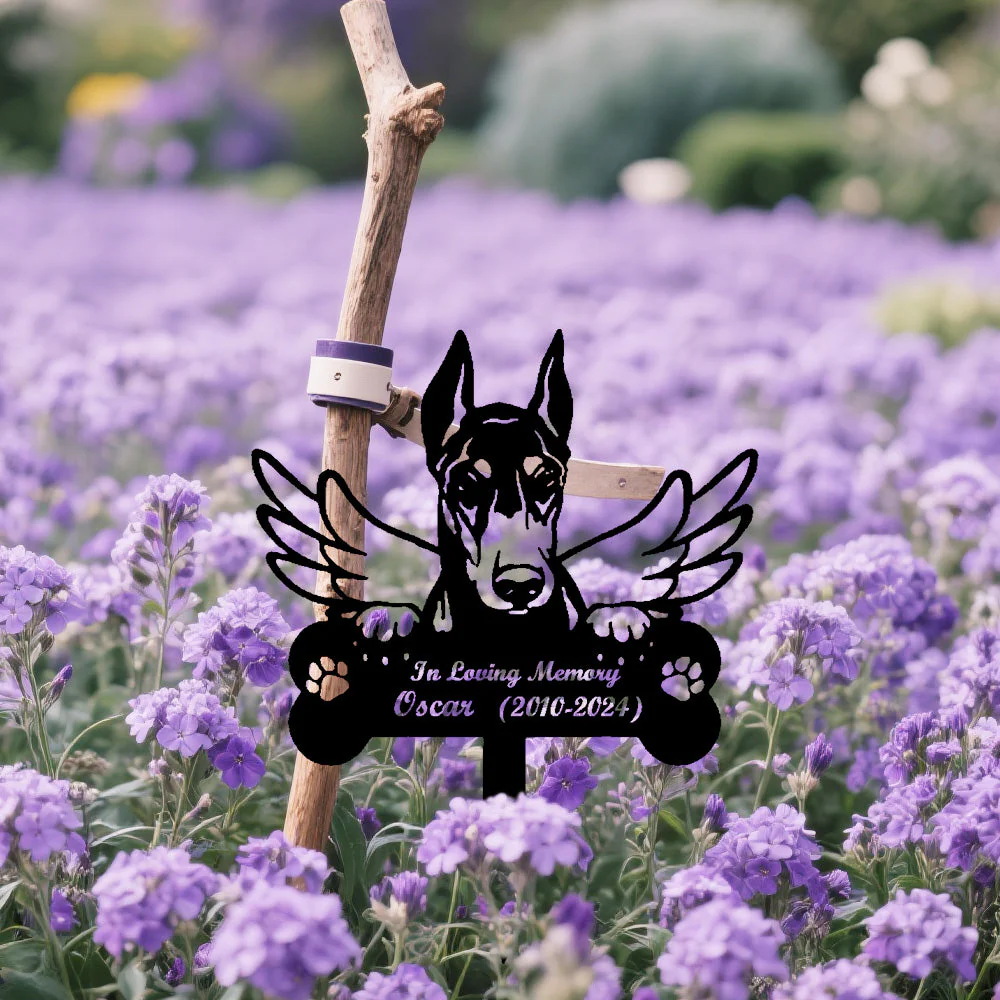 Doberman Pinscher Tuteur Commémoratif Personnalisé avec Ailes - Image 2