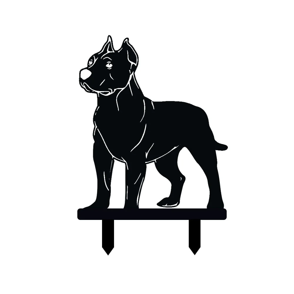 Dogo Argentino Silhouette de Chien en Métal Noir - Image 7