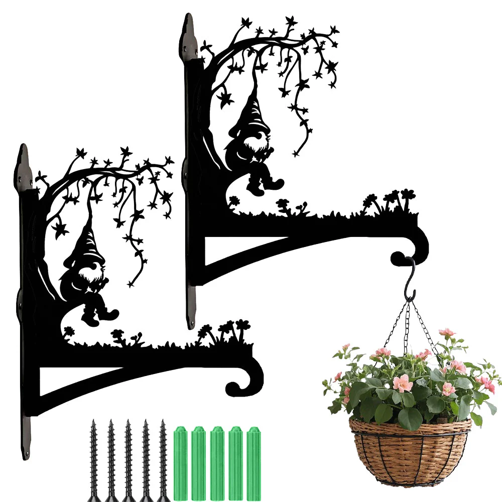 Elfe au Chapeau Étoilé Support de Plantes à Suspendre Métallique - Image 7