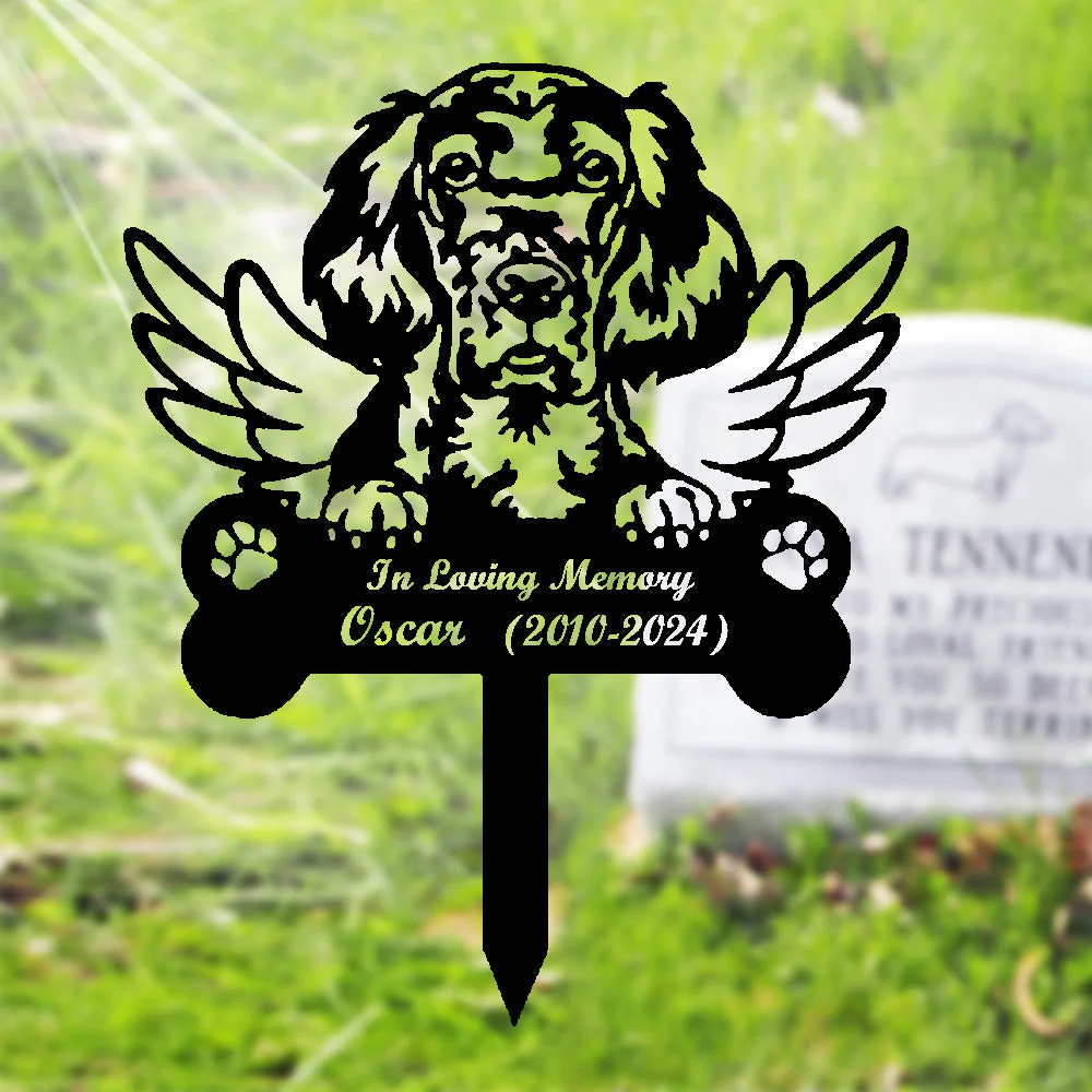 English Setter Tuteur Commémoratif Personnalisé avec Ailes