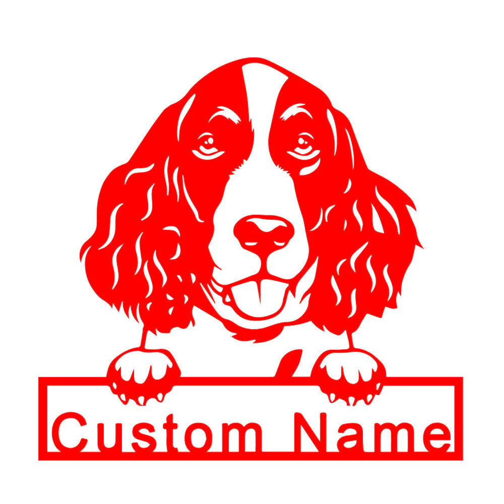 English Springer Spaniel Art Mural en Métal Personnalisé pour Amoureux des Chiens - Image 10