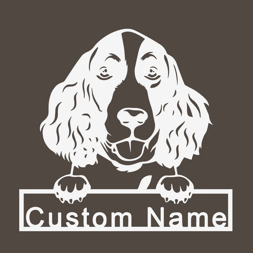 English Springer Spaniel Art Mural en Métal Personnalisé pour Amoureux des Chiens - Image 11