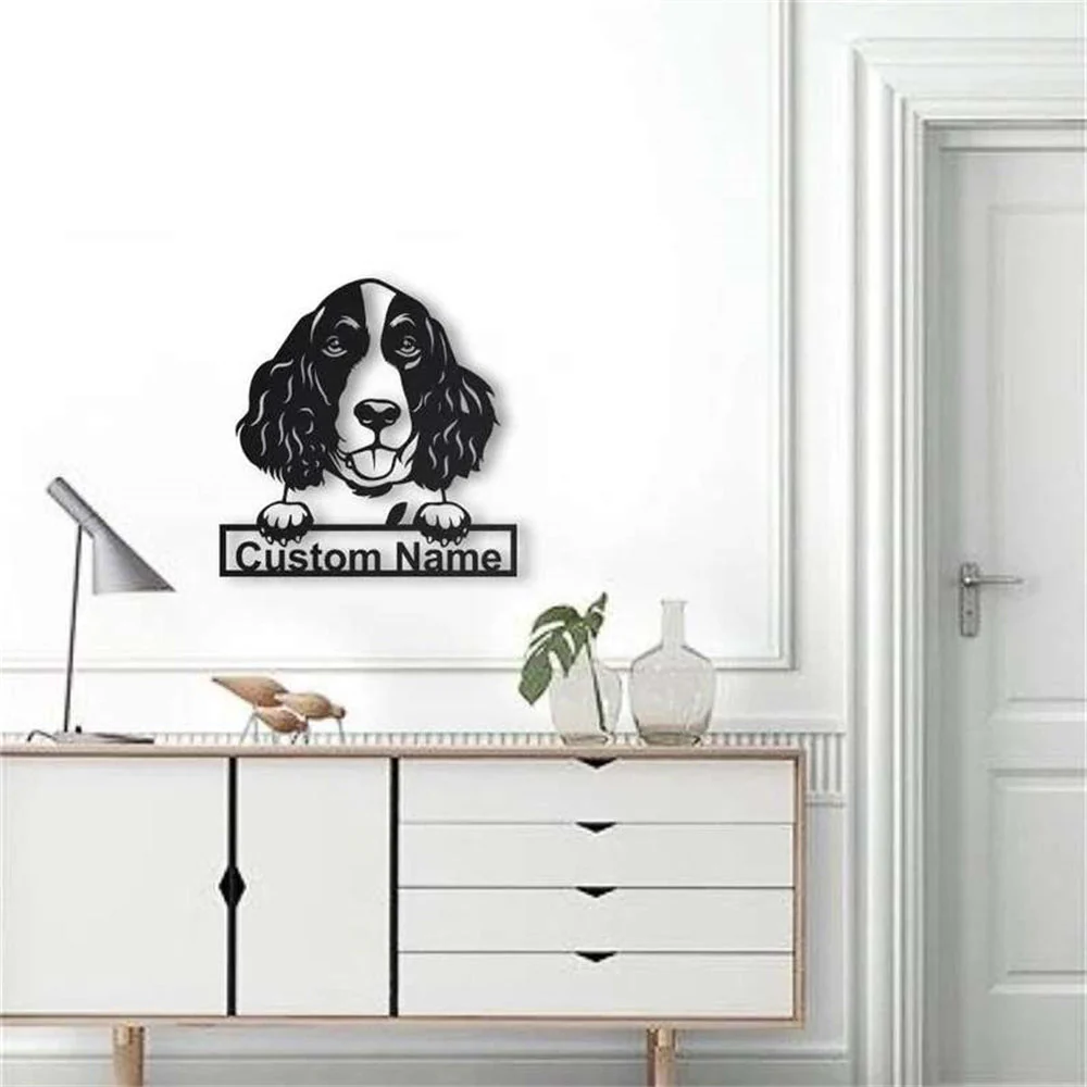 English Springer Spaniel Art Mural en Métal Personnalisé pour Amoureux des Chiens - Image 7