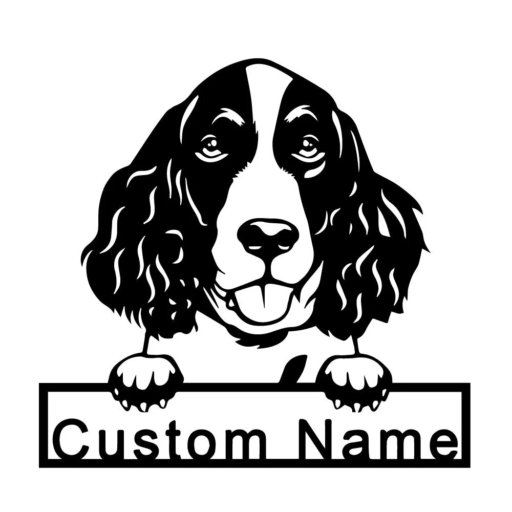 English Springer Spaniel Art Mural en Métal Personnalisé pour Amoureux des Chiens - Image 8