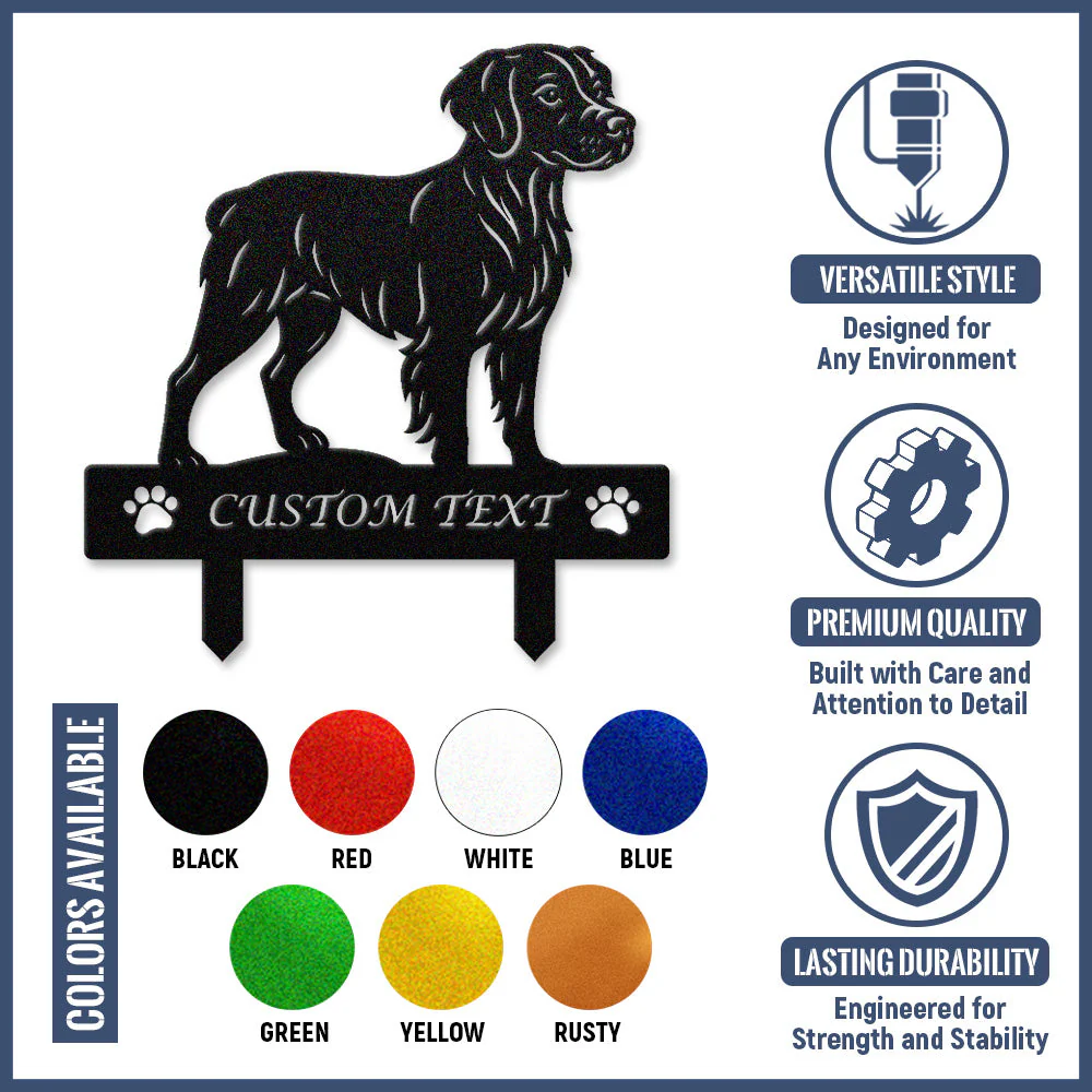 Épagneul Breton Silhouette de Chien Personnalisée Piquet de Jardin en Métal - Image 10