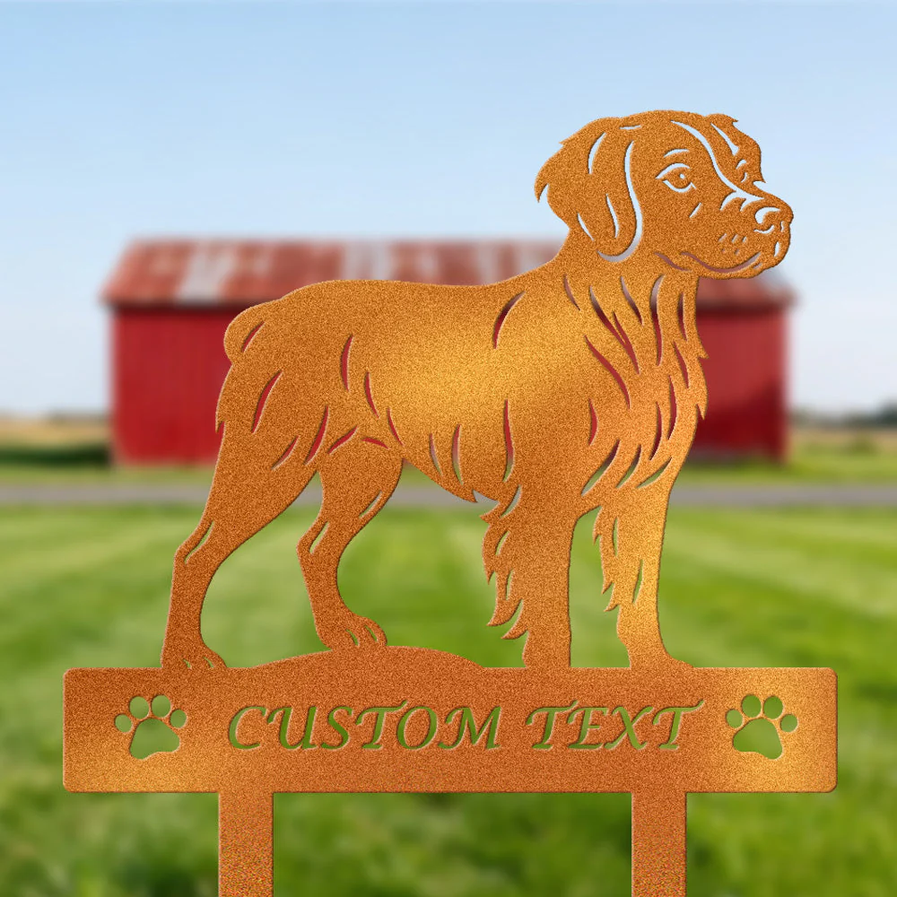 Épagneul Breton Silhouette de Chien Personnalisée Piquet de Jardin en Métal - Image 4