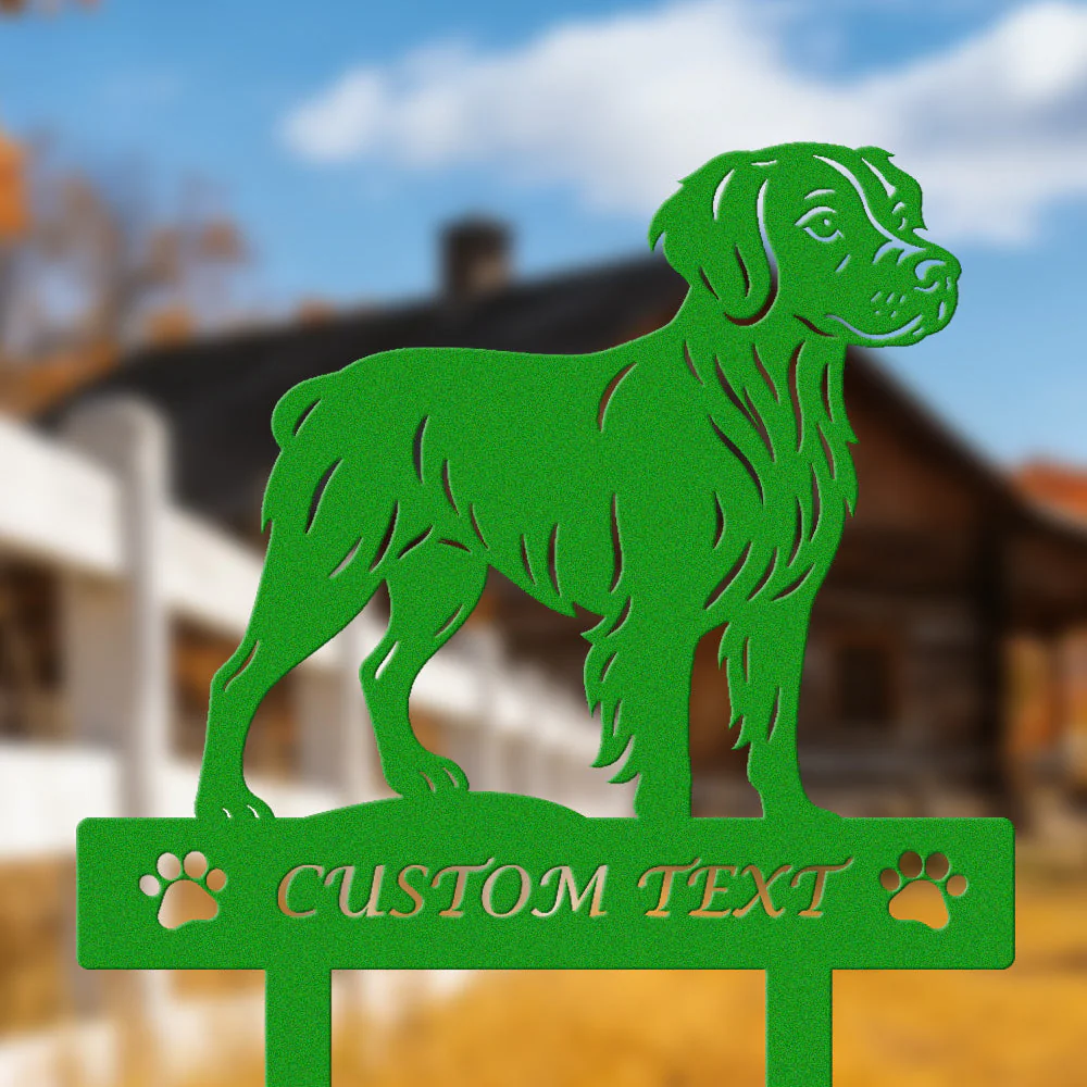 Épagneul Breton Silhouette de Chien Personnalisée Piquet de Jardin en Métal - Image 5