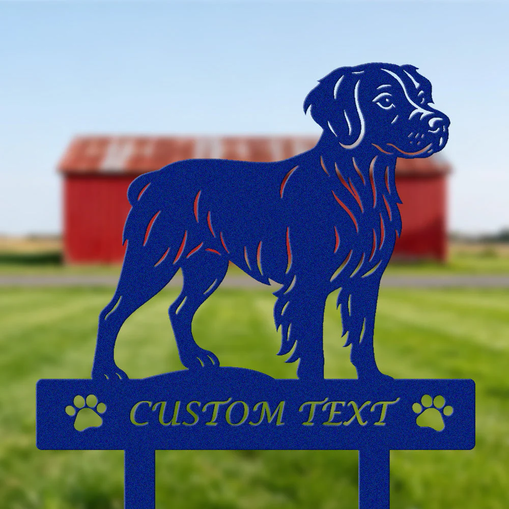 Épagneul Breton Silhouette de Chien Personnalisée Piquet de Jardin en Métal - Image 6