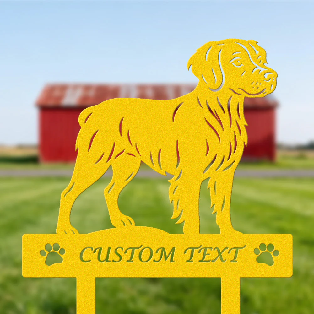 Épagneul Breton Silhouette de Chien Personnalisée Piquet de Jardin en Métal - Image 7