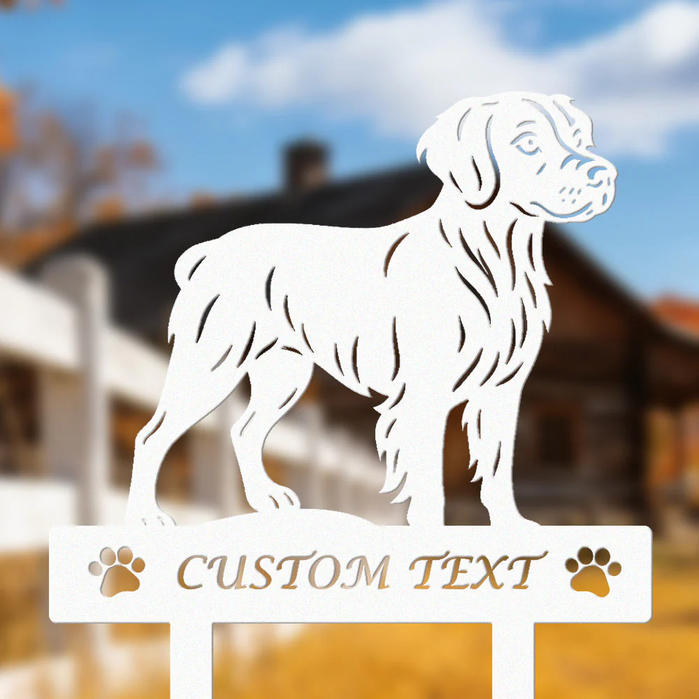 Épagneul Breton Silhouette de Chien Personnalisée Piquet de Jardin en Métal - Image 8