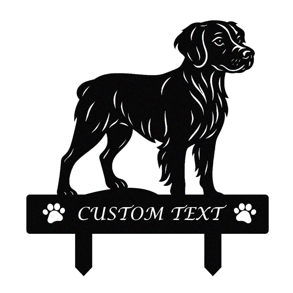 Épagneul Breton Silhouette de Chien Personnalisée Piquet de Jardin en Métal - Image 9