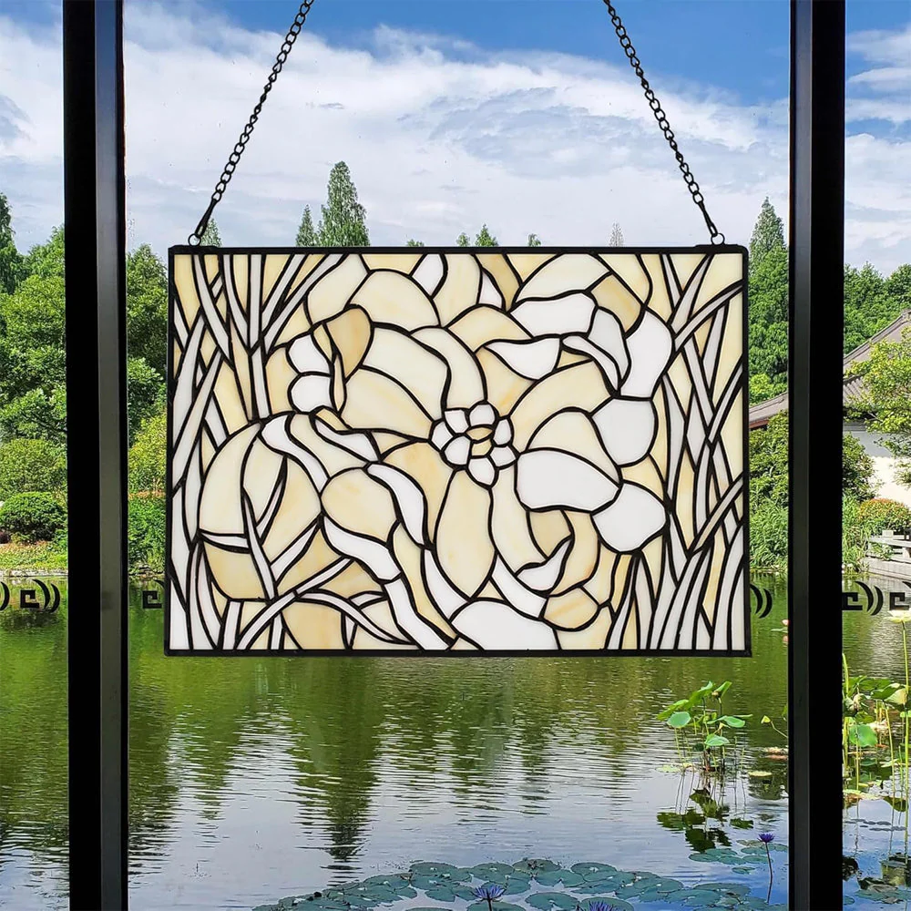 Fleur Attrape-Soleil Décoratif en Vitrail à Suspendre - Image 2